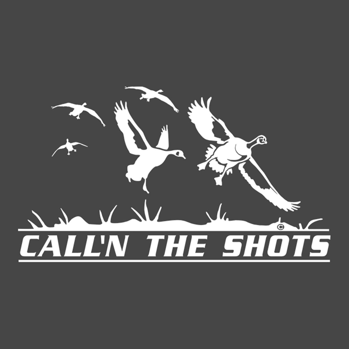 Hunters Image Call'n the Shots Waterfowl Window Decal Image