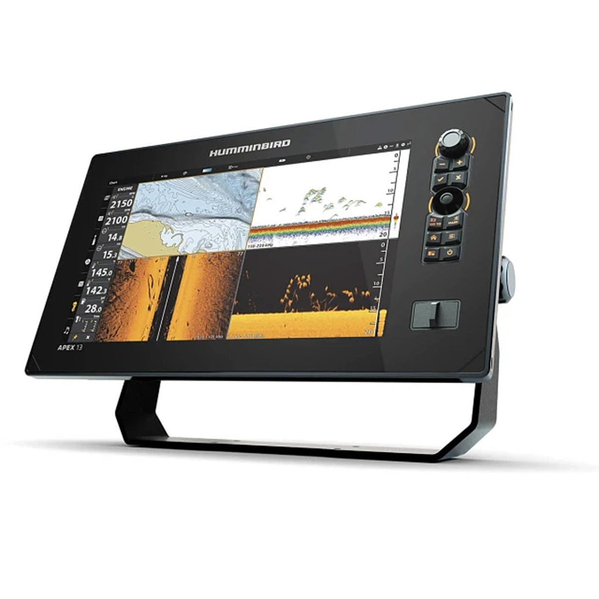 Humminbird Apex 13 Mega SI+ Chartplotter CHO Left Angled Image