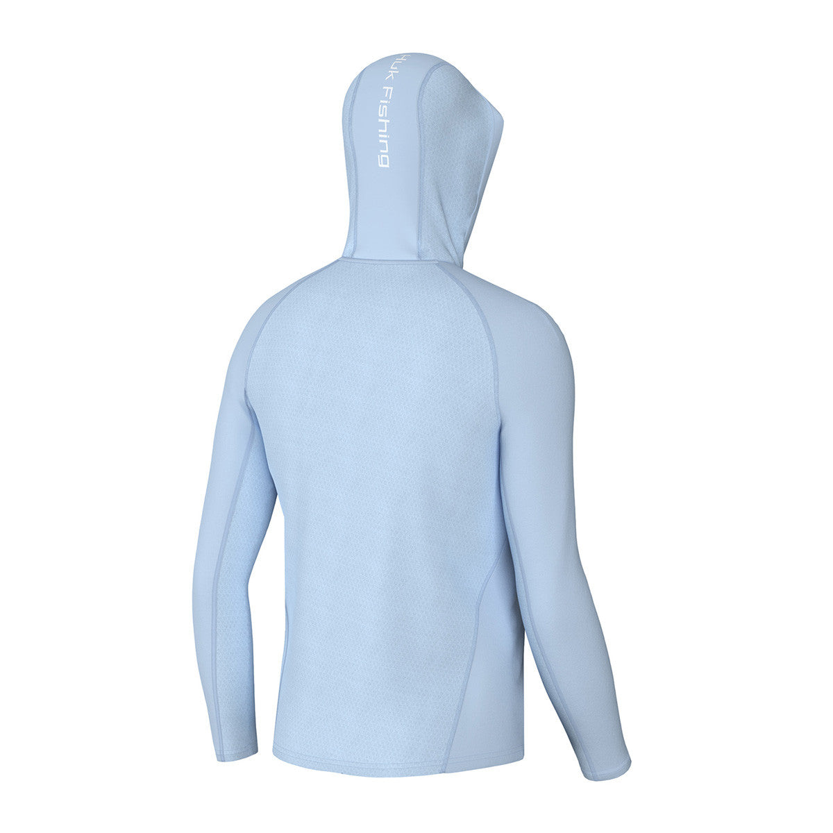 Huk Icon Hoodie Back Image in Ice Water