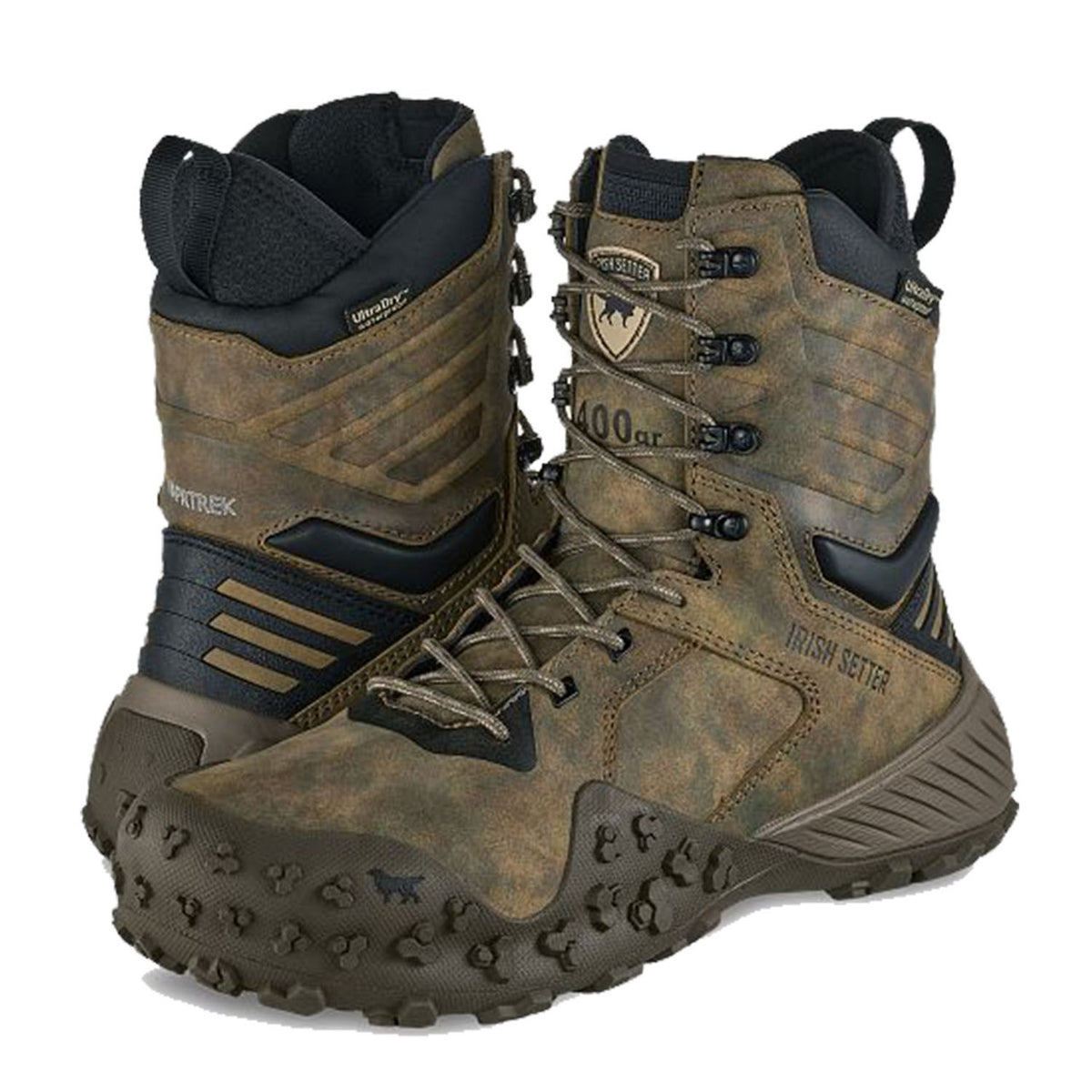 Irish Setter VaprTrek 8" 400g Waterproof Leather Camo Boot Pair Image