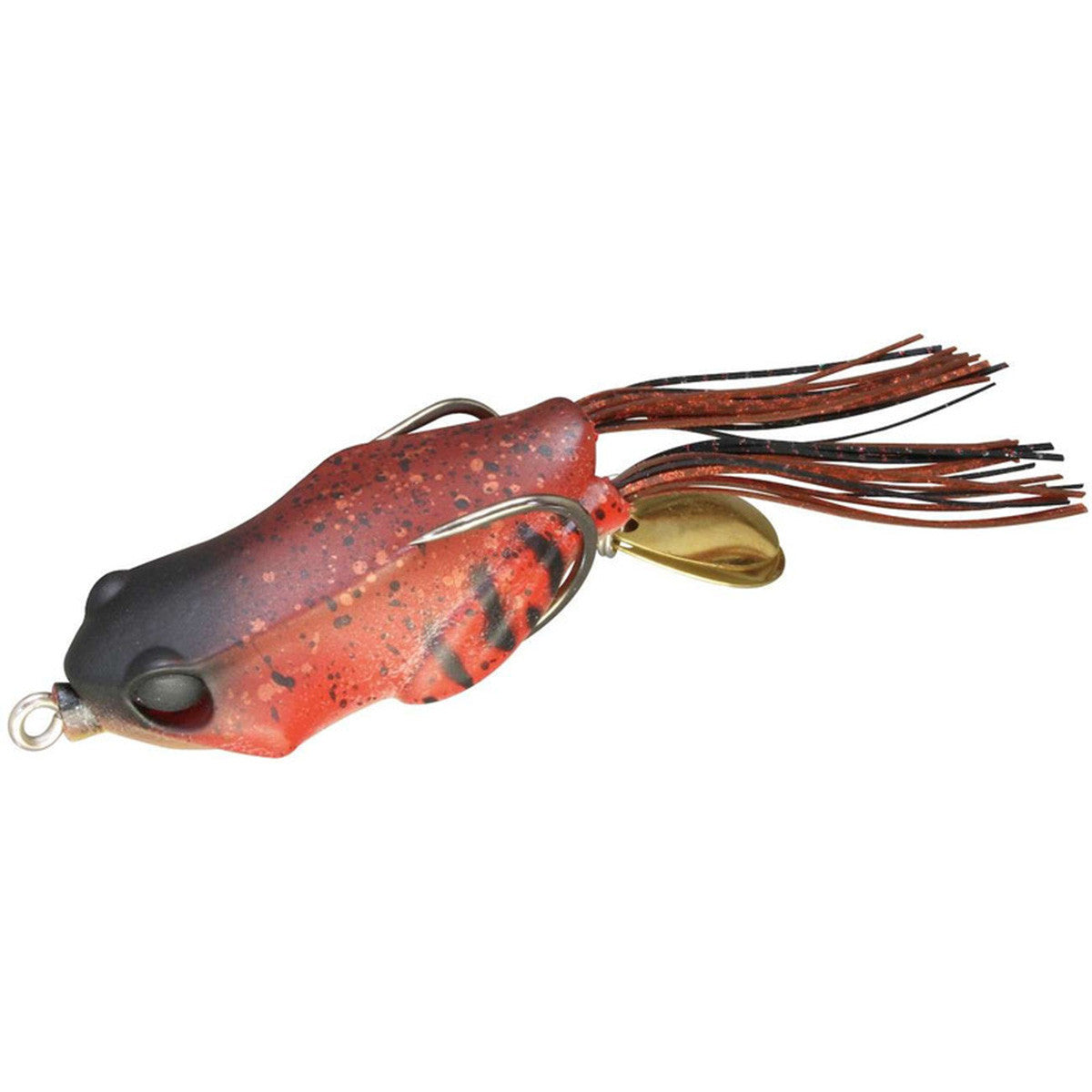 image of Jackall Kaera S2 Beat Frog Topwater Lure in Strong Orange belly beat.