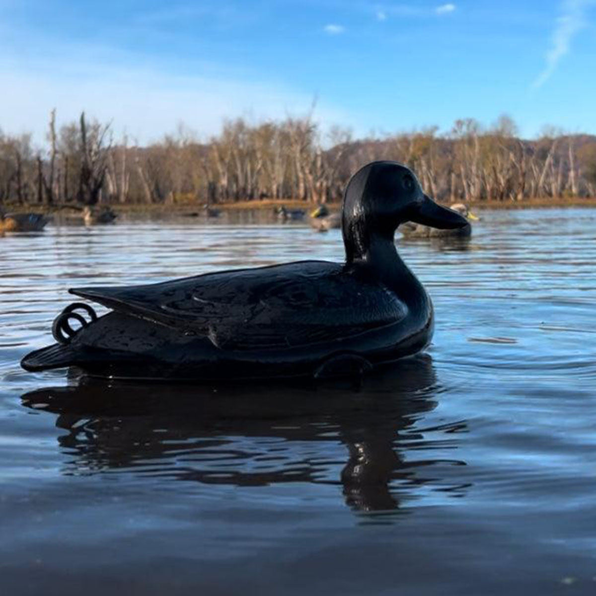 Jahpoo Flyway Deputy - Matte Black Motion Duck Decoy