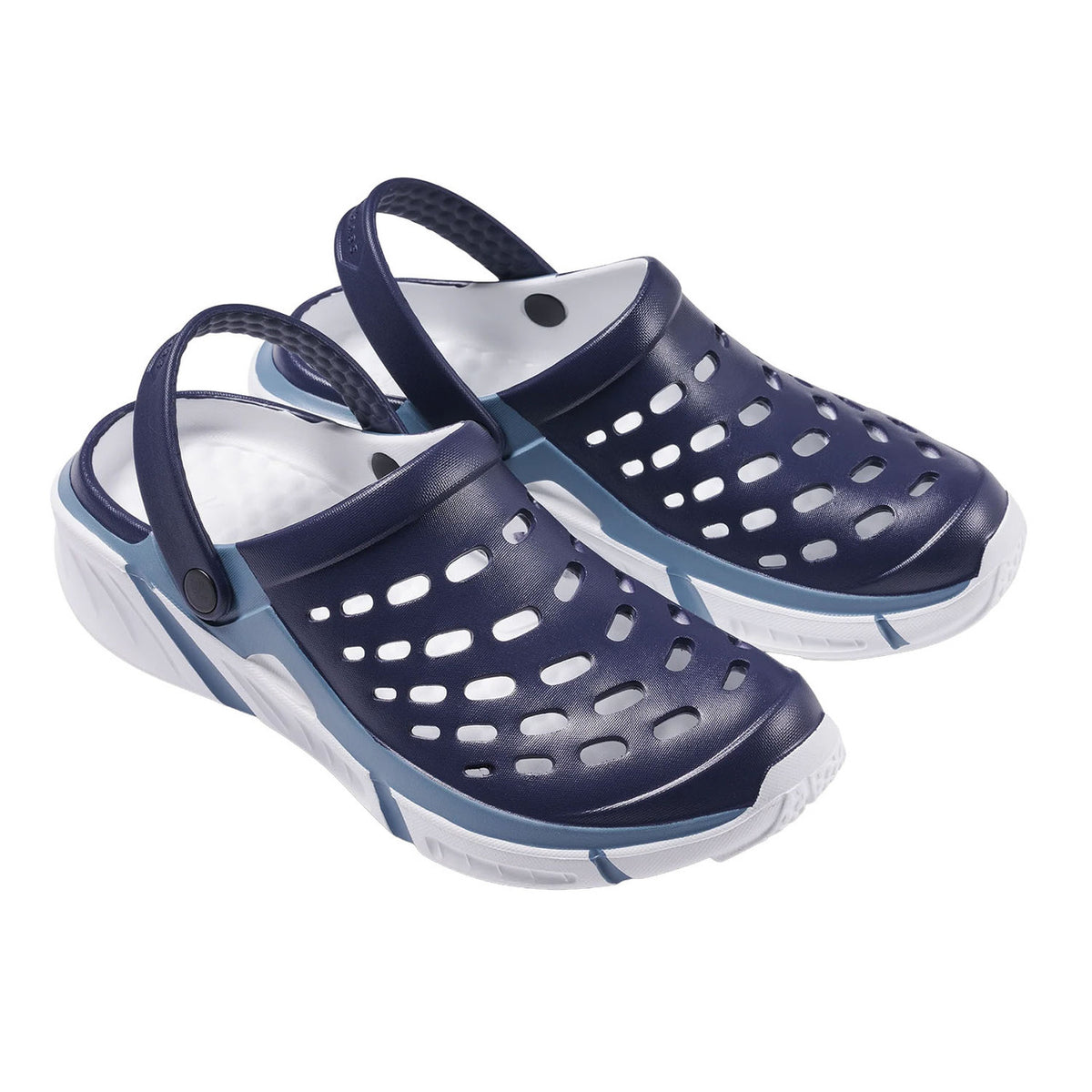 Image of the Joybees Trekking Clog in Navy-White