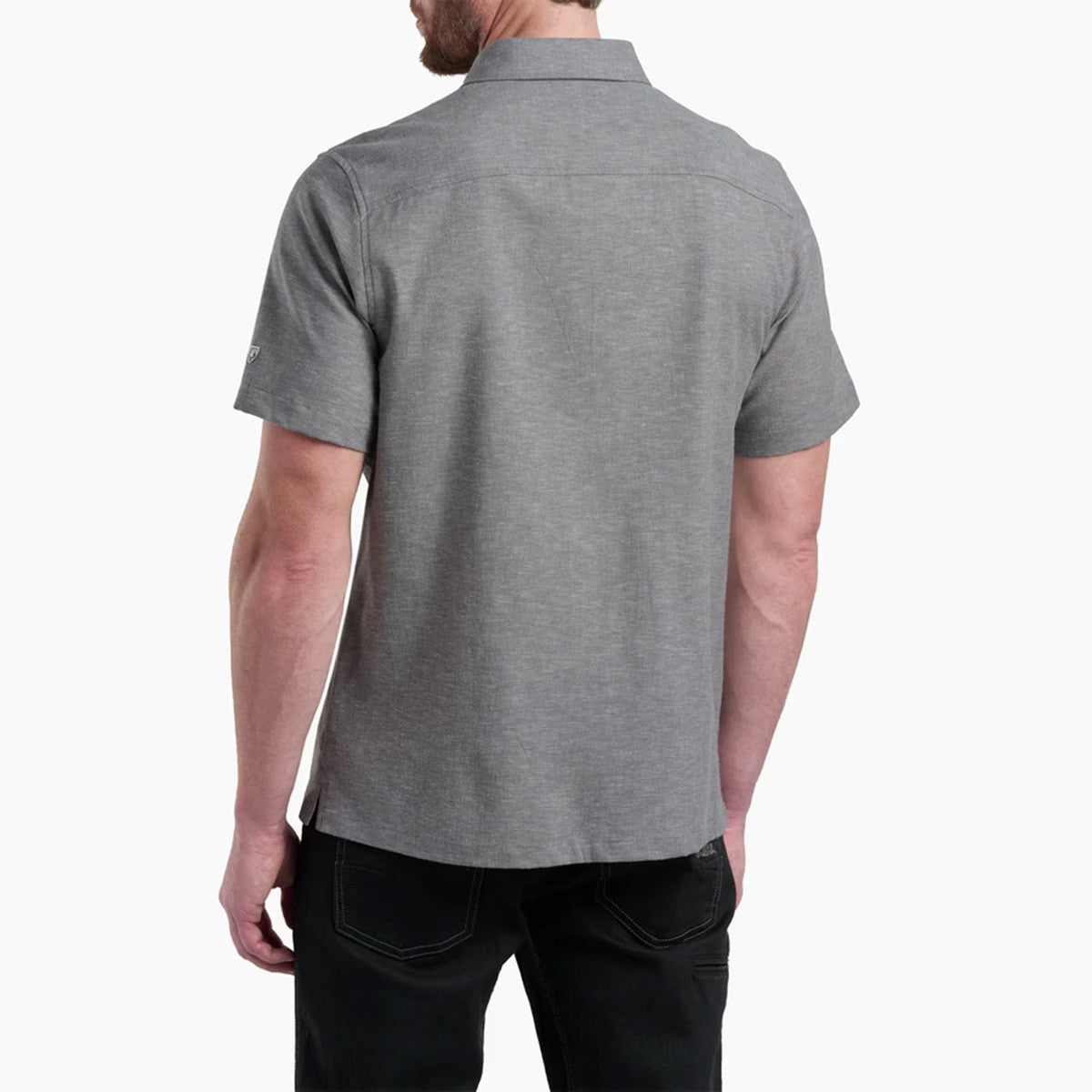 Kuhl Getaway Short Sleeve Shirt Back Image in Summit Gray