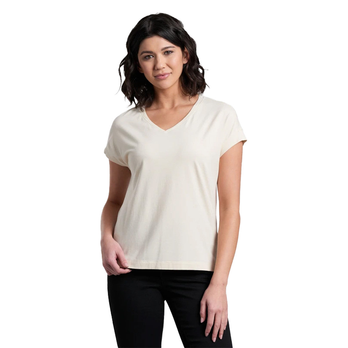 Kuhl Women's Suprima Short Sleeve Shirt Image in Stone