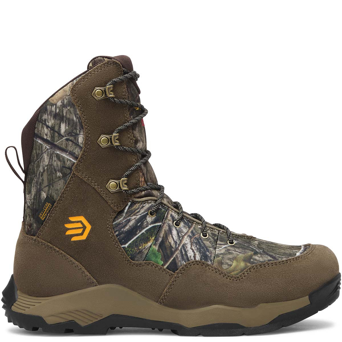 Lacrosse Ridgeback 8" Mossy Oak Country DNA 800G Lace Up Boots in Brown and Mossy Oak Country DNA