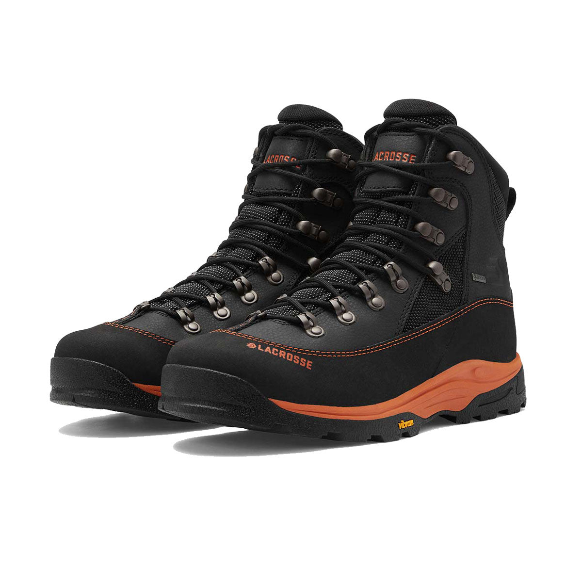 LaCrosse Ursa MS 7" Lace Up Boots - Gunmetal/Orange GTX Pair Image