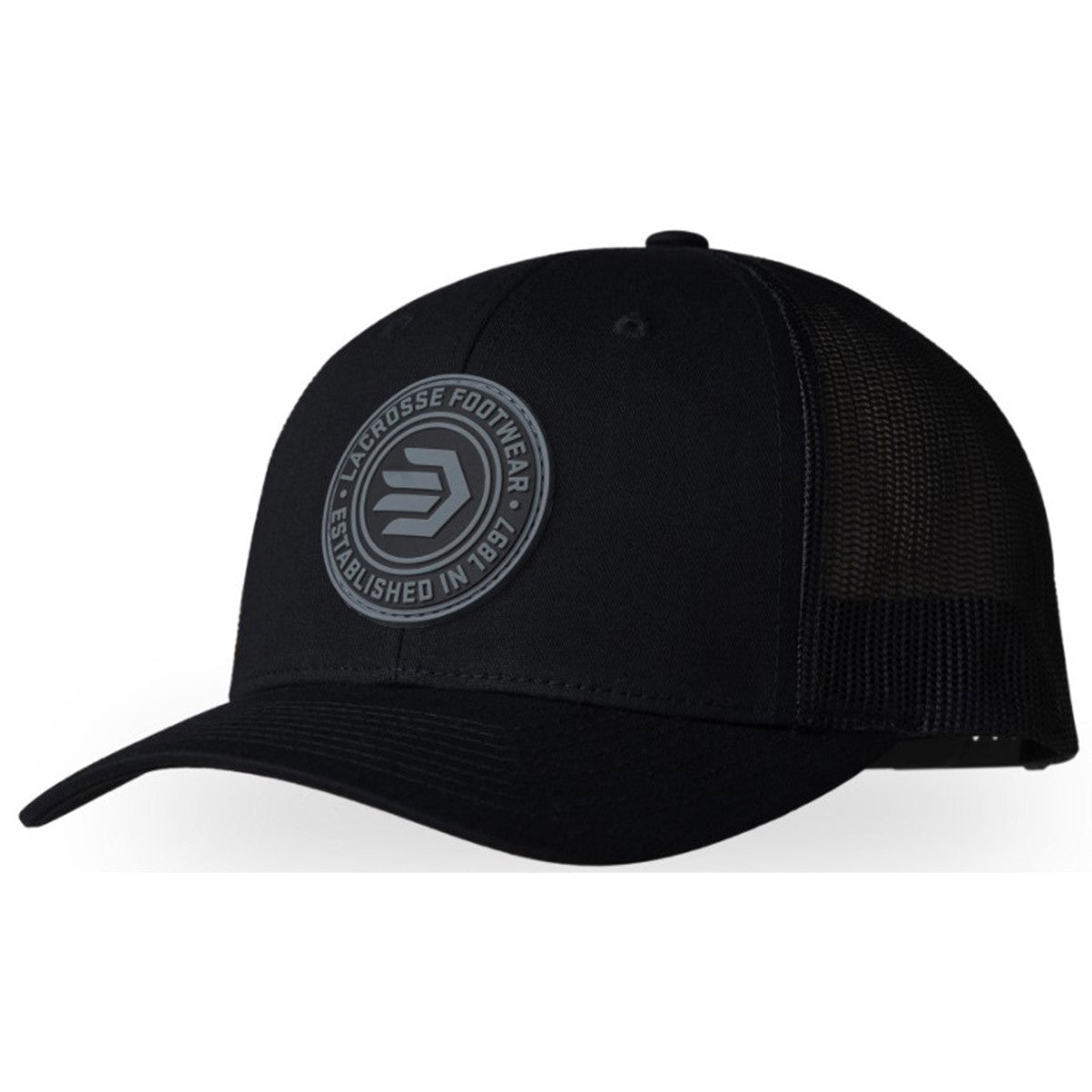 LaCrosee Black Rubber Patch Trucker image in Black