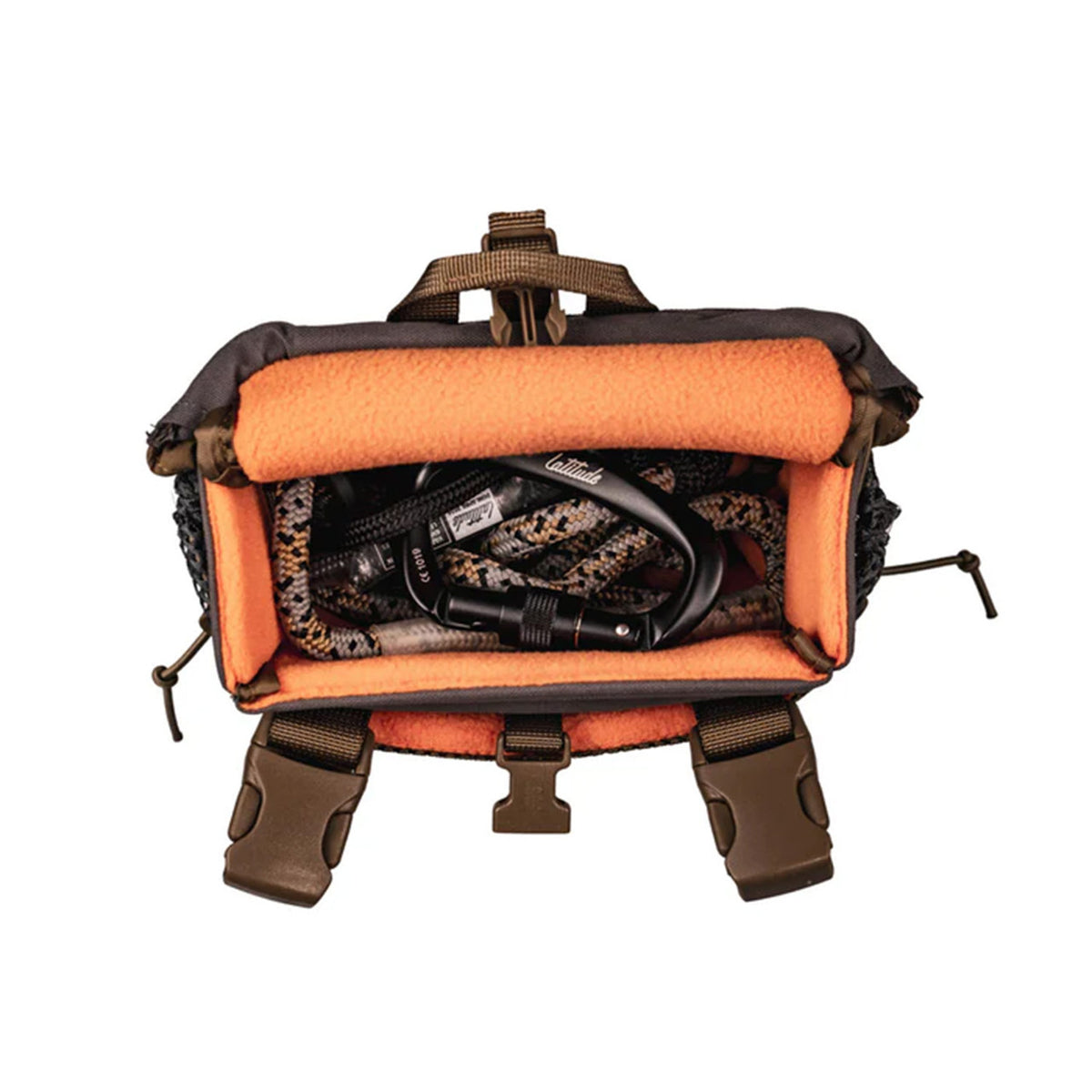 Latitude Operator Saddle Pouch Top Open Image