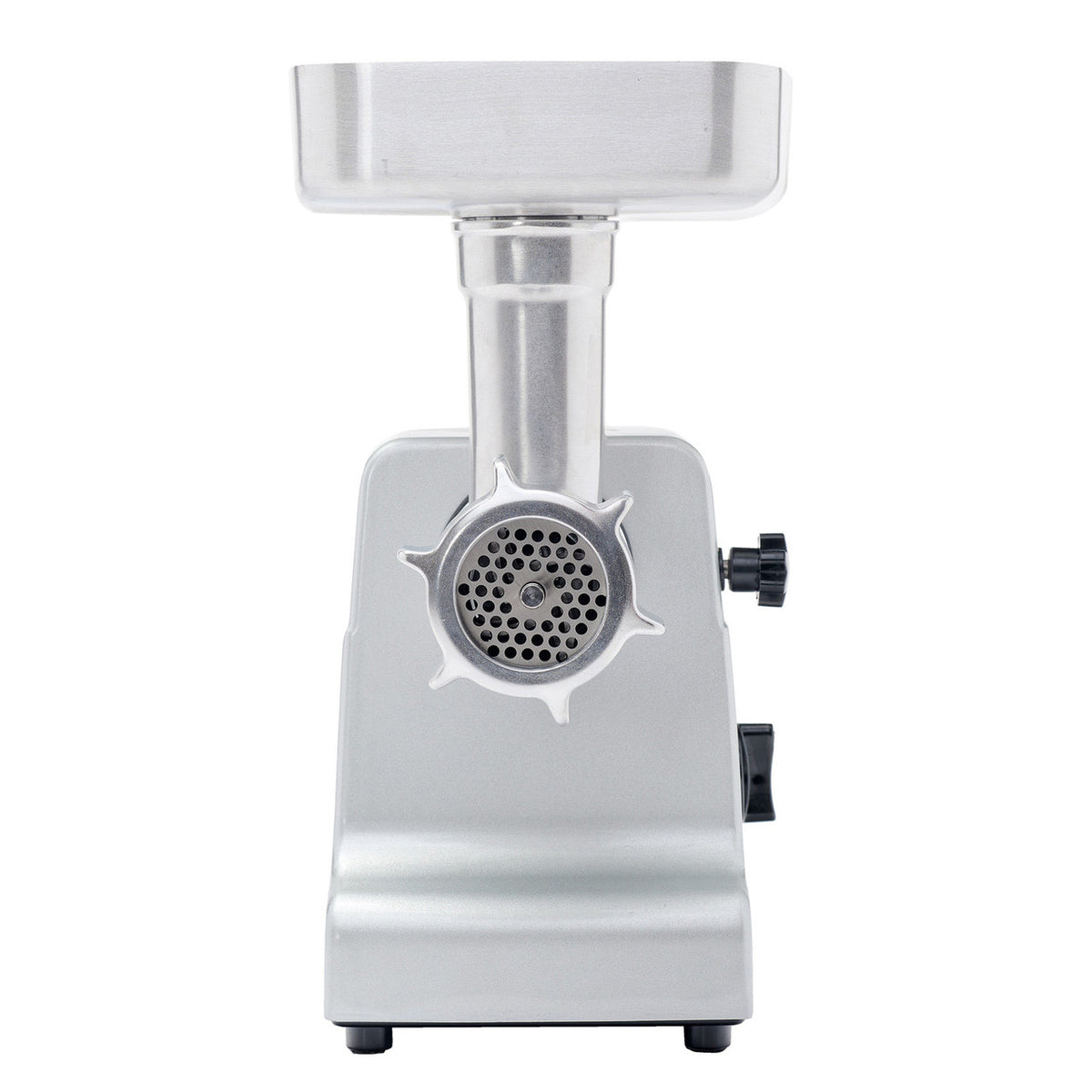 Front image of the LEM MightyBite #8 Aluminum Grinder.