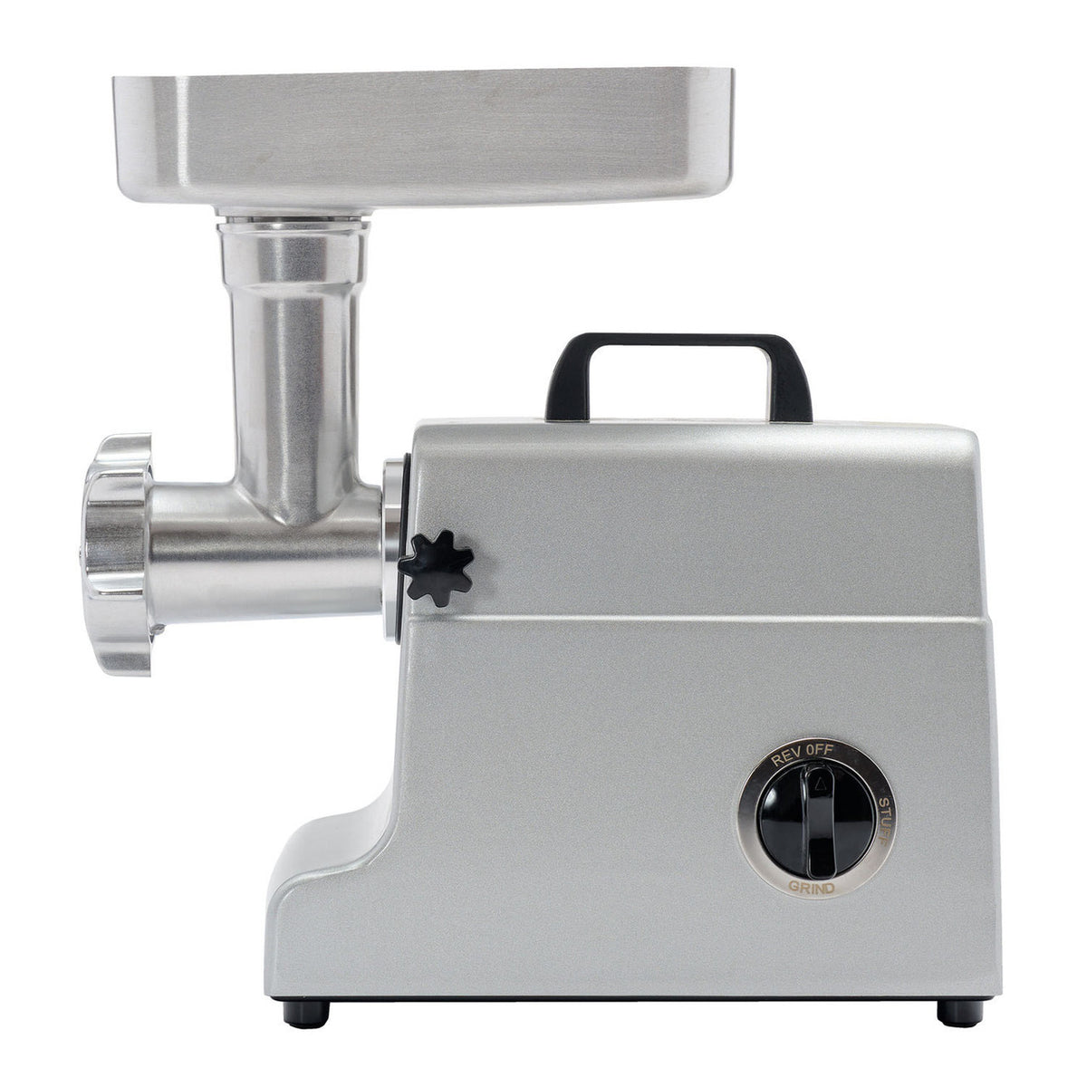 Flipped side image of the LEM MightyBite #8 Aluminum Grinder.