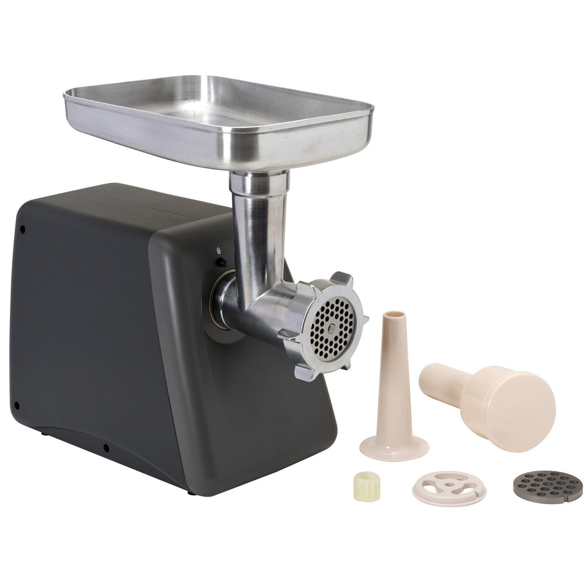 Tilted image of the LEM #8 575 Watt Electric Grinder.