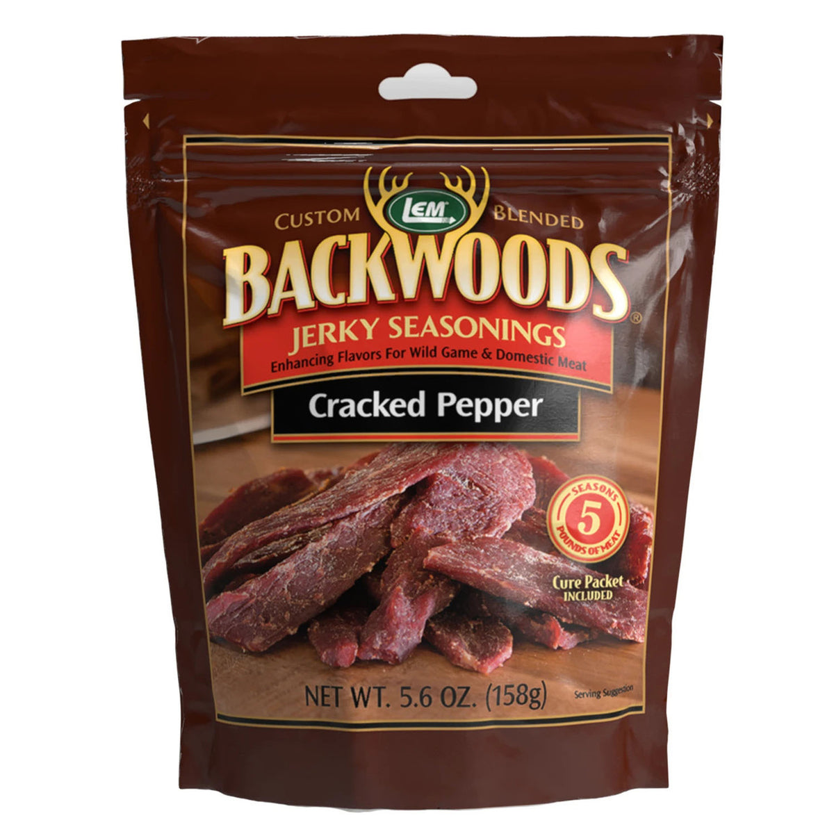 Image of the LEM Backwoods Cracked Pepper Jerky Seasoning for 5 Lbs.