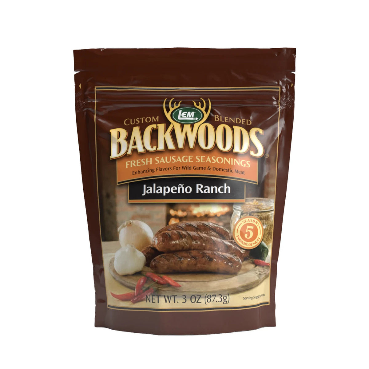 Image of the LEM Backwoods Jalapeno Ranch Fresh Sausage Seasoning for 5 Lbs.