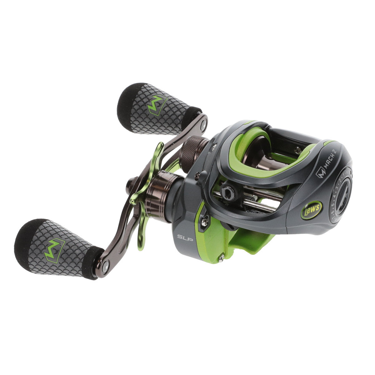 Lews Mach 2 Baitcast Reel Angled Image