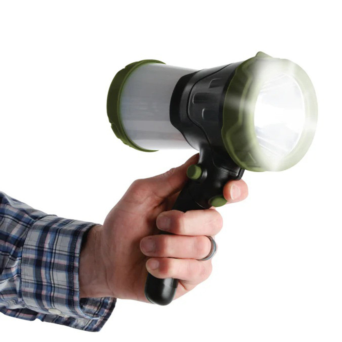 LuxPro 600 Lumen Multi-Mode Rechargeable Spotlight/Lantern Combo In Hand Image