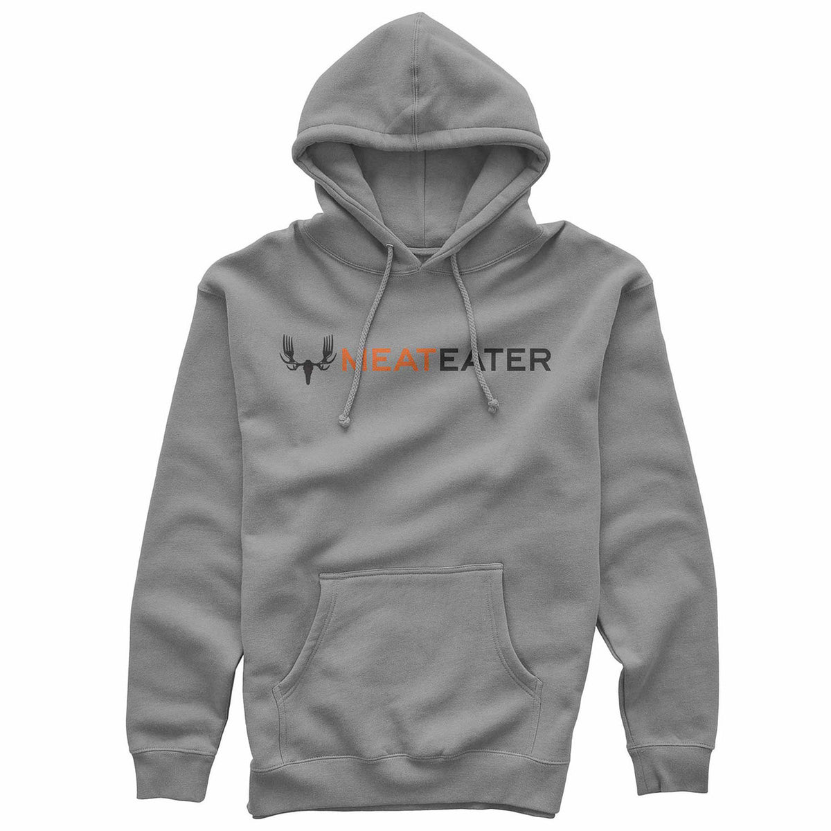 Image of the Meat Eater Classic Logo Hoody in Grey Heather