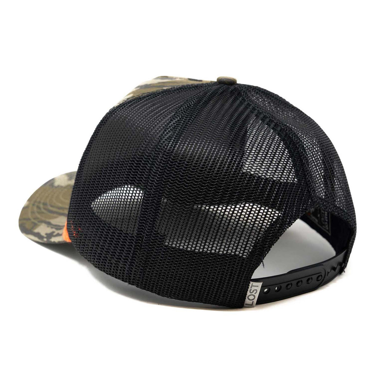 Back image of the MeatEater x NWTF Bottomland EA5Y R Trucker.