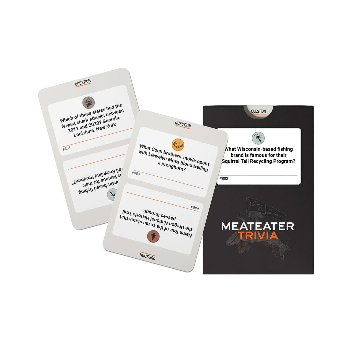 Cards image of the MeatEater Trivia Board Game.