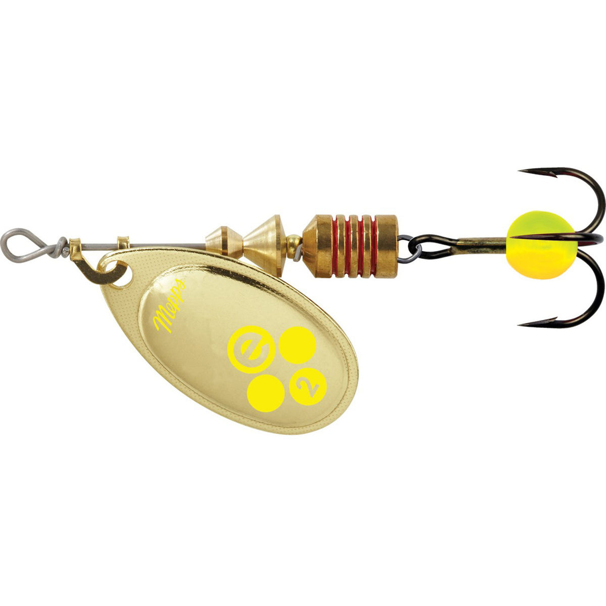 Mepps Fishing Lure Aglia E-Plain Treble - Gold Hot Chartreuse 1/6oz