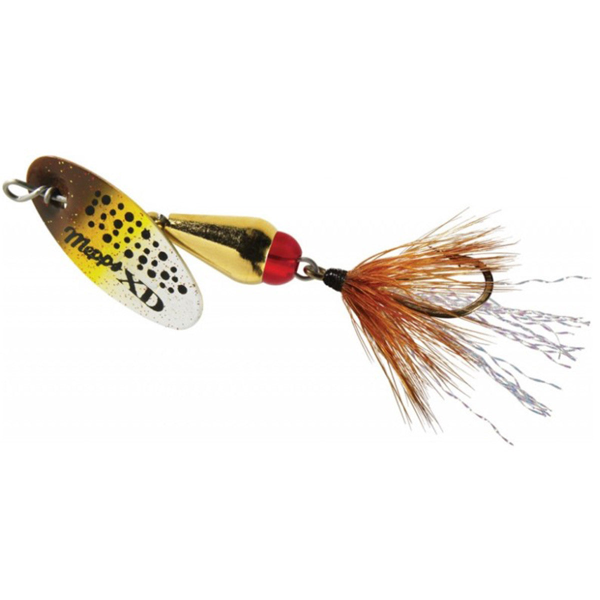 Mepps XD Dressed Single Lure - Hot Firetiger Dot Gold