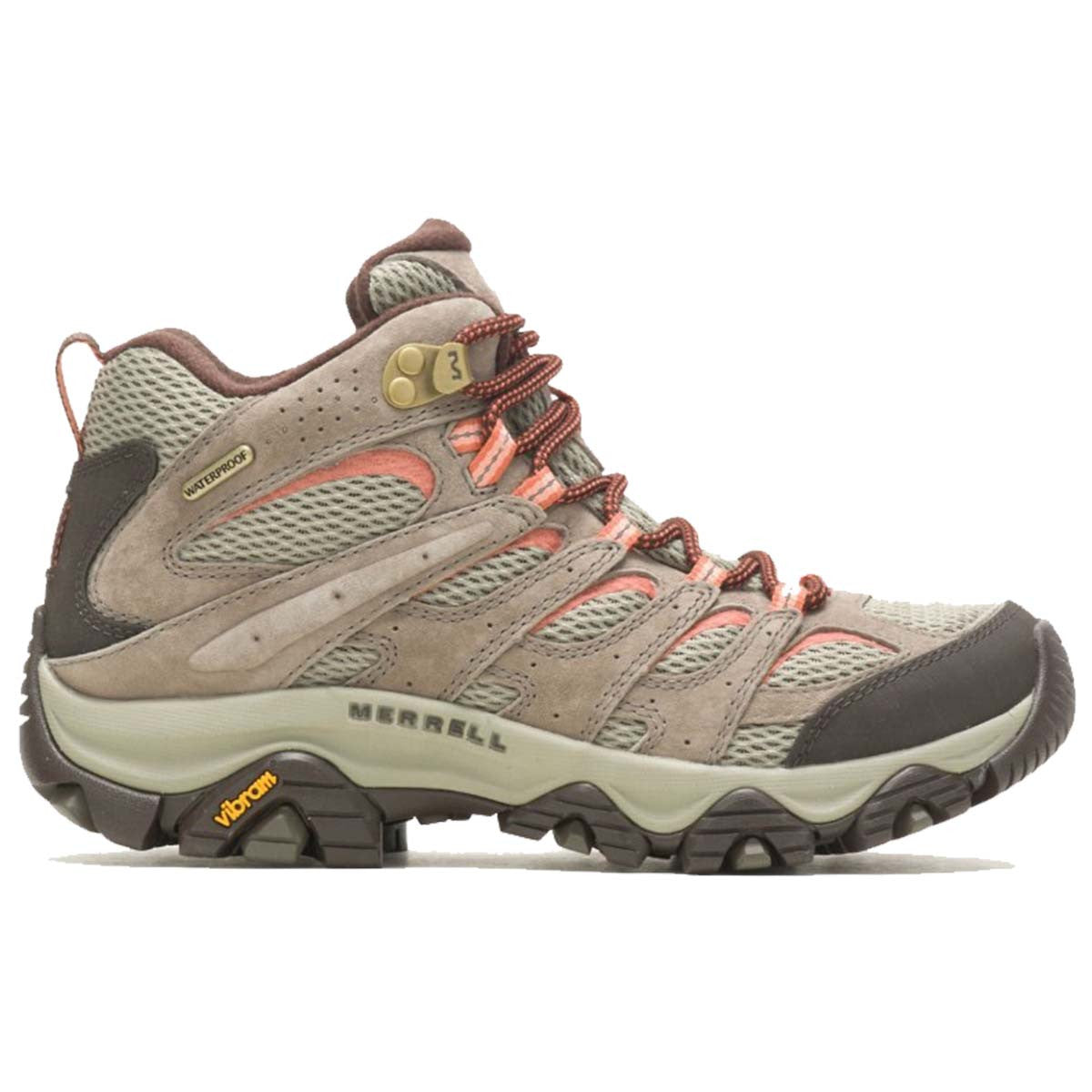 Image of the Merrell Women's Moab 3 Mid Waterproof Boots in Bungee Cord