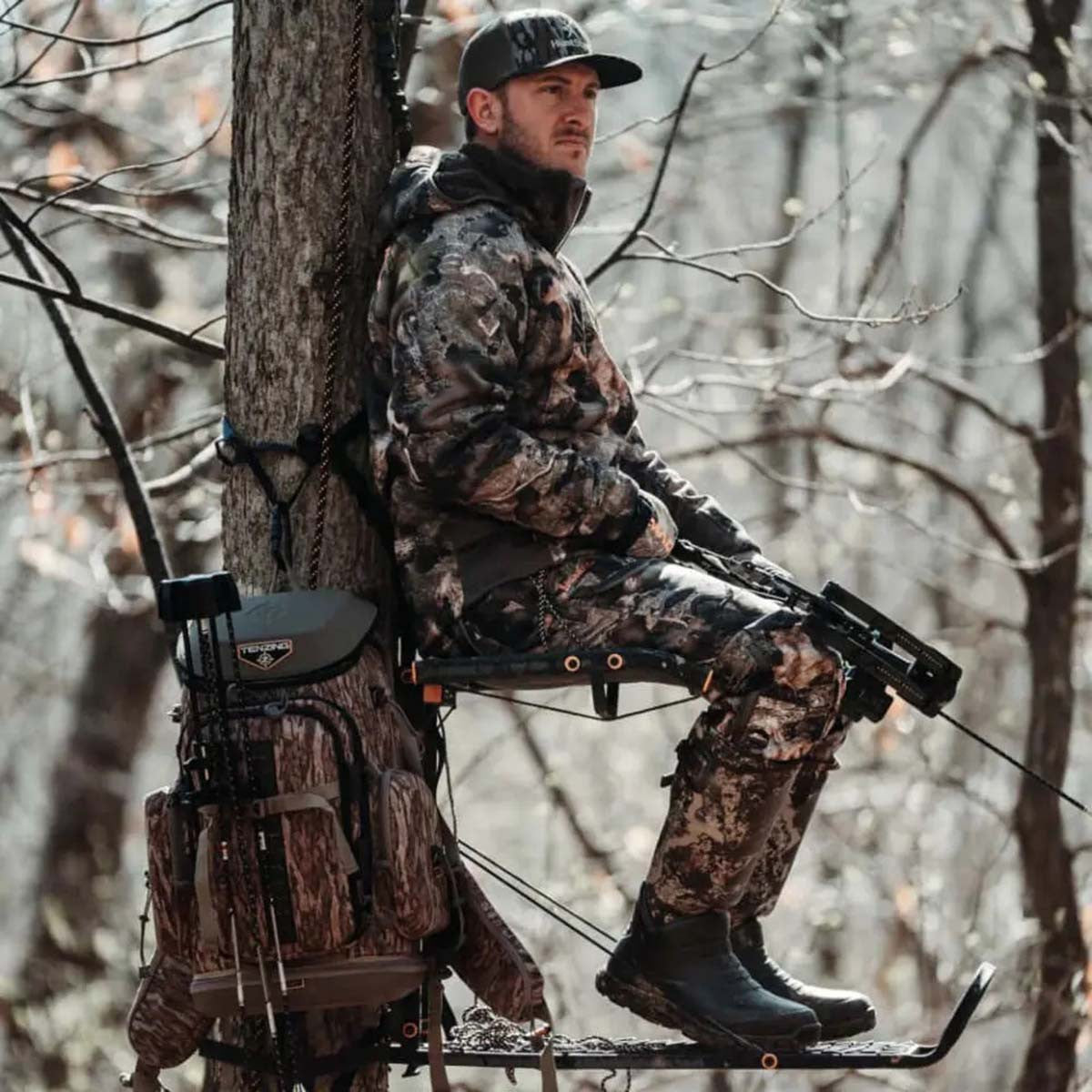 Muddy Outdoors Boss XL Hang-On Treestand In-the-Field Image