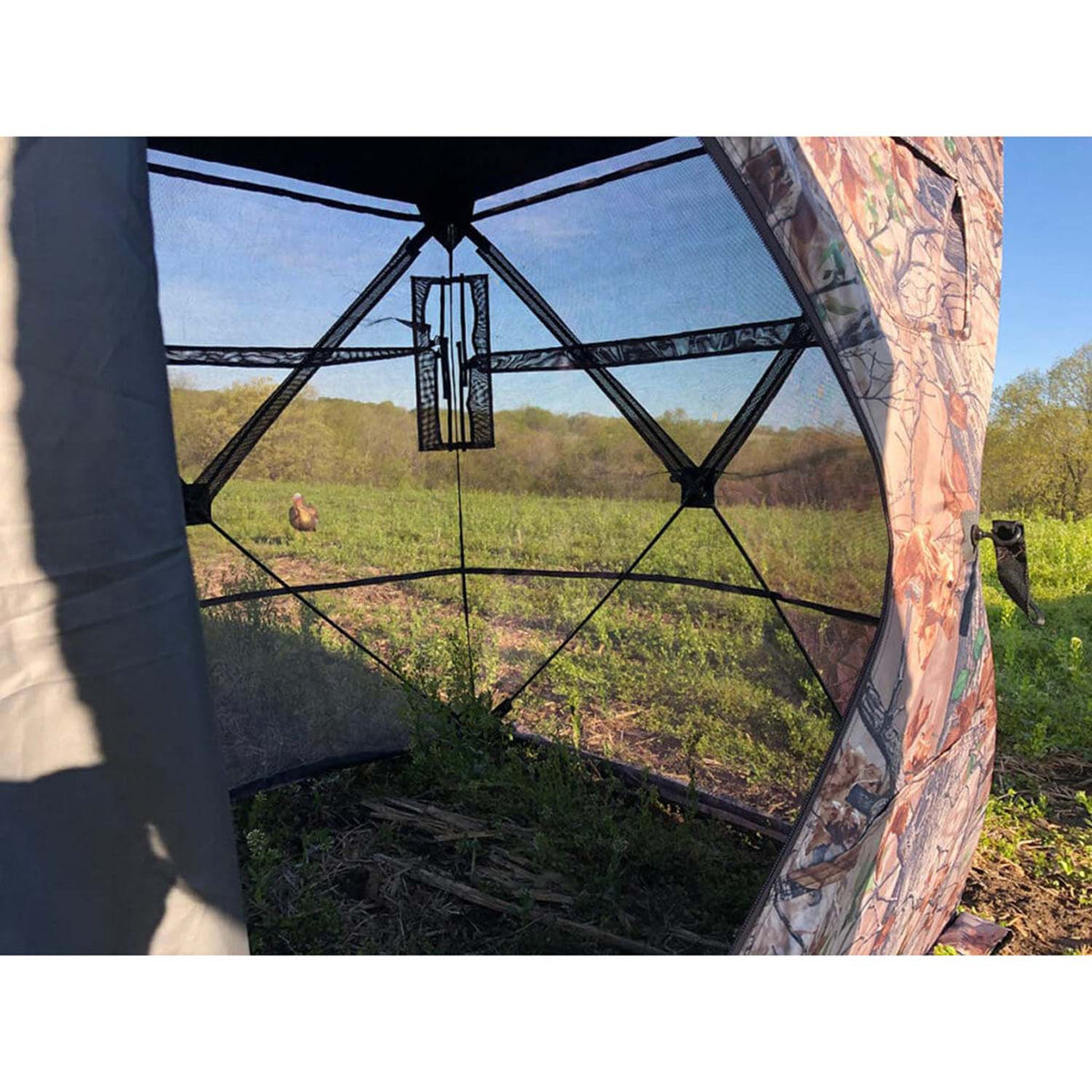 Inside Image of the Muddy Outdoors Prevue 2-Man See-Through Ground Blind.