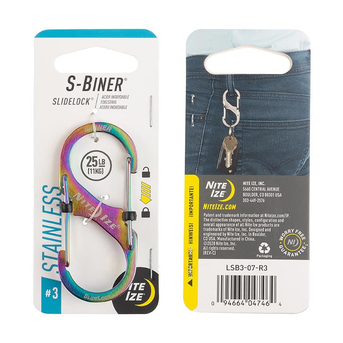 S-Biner SlideLock Stainless Steel #3 - Spectrum