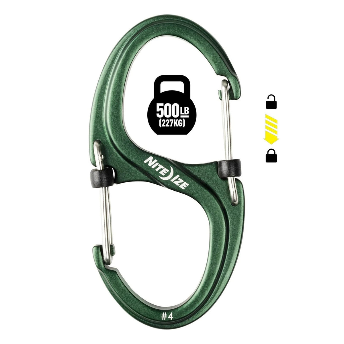Weight Capacity Image of the Nite Ize S-Biner XT SlideLock Dual Carabiner.