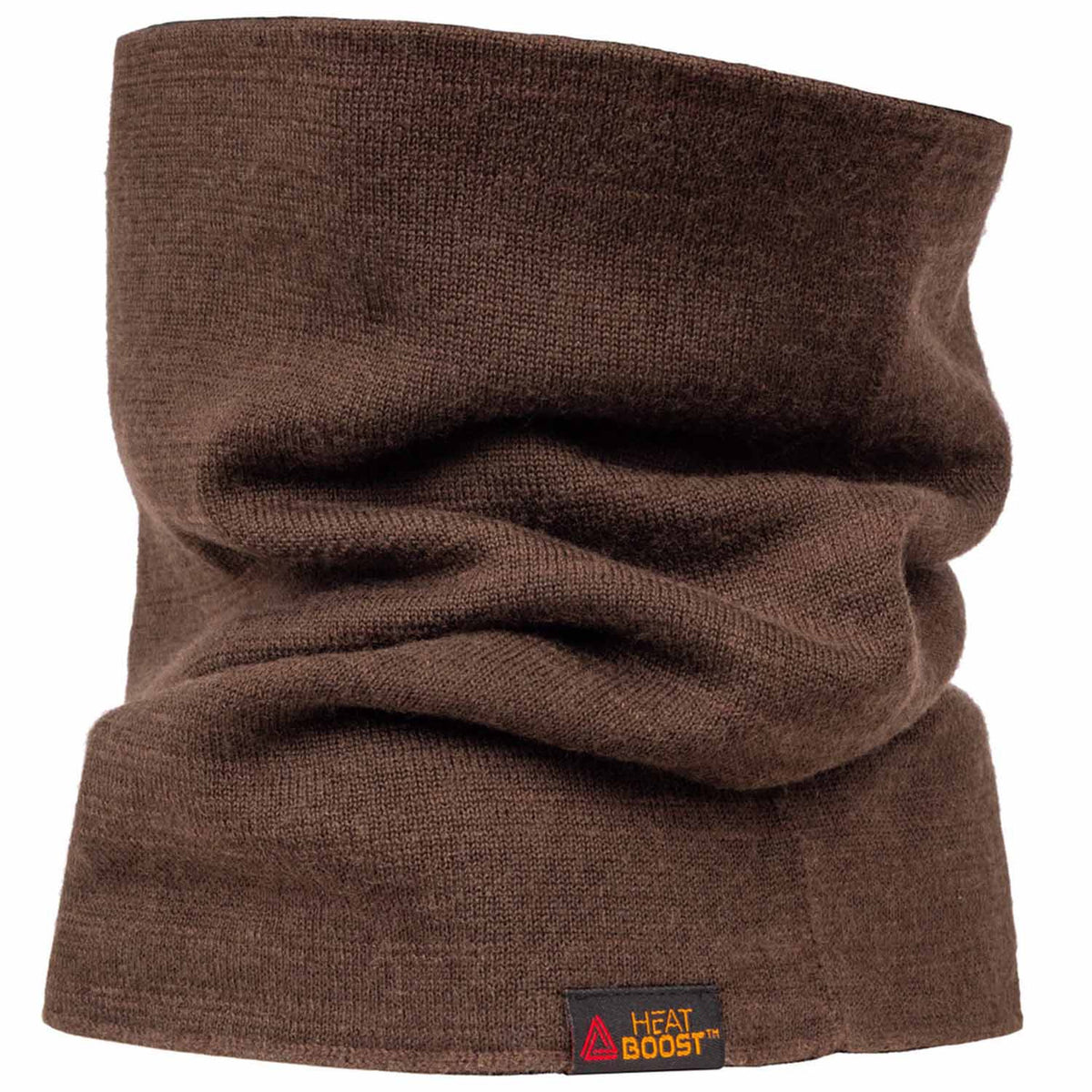 Front image of the Huntworth Merino Wool Heat Boost Neck Gaiter in Ash Brown.