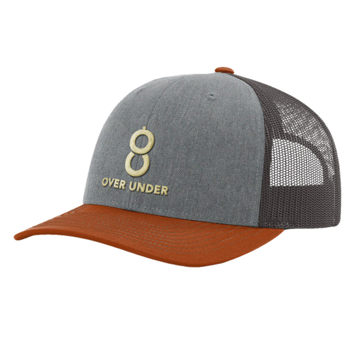 Over Under Double Barrel Mesh Back Hat - Heather Charcoal