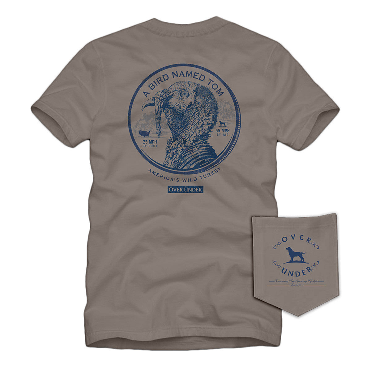 Over Under A Bird Named Tom Short-Sleeve T-Shirt Image in Driftwood