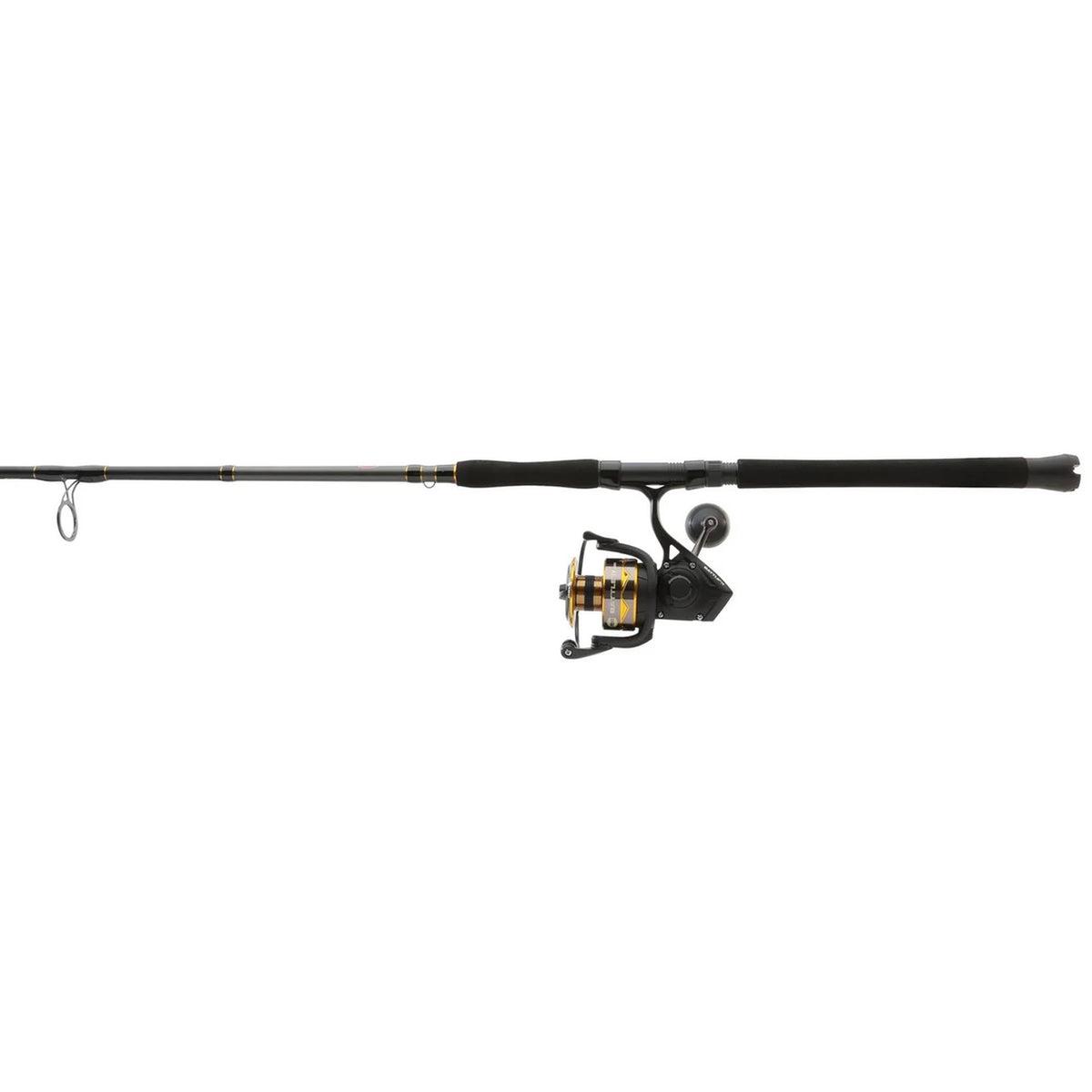 Penn Battle IV Spinning Rod and Reel Combo Left Side Image.