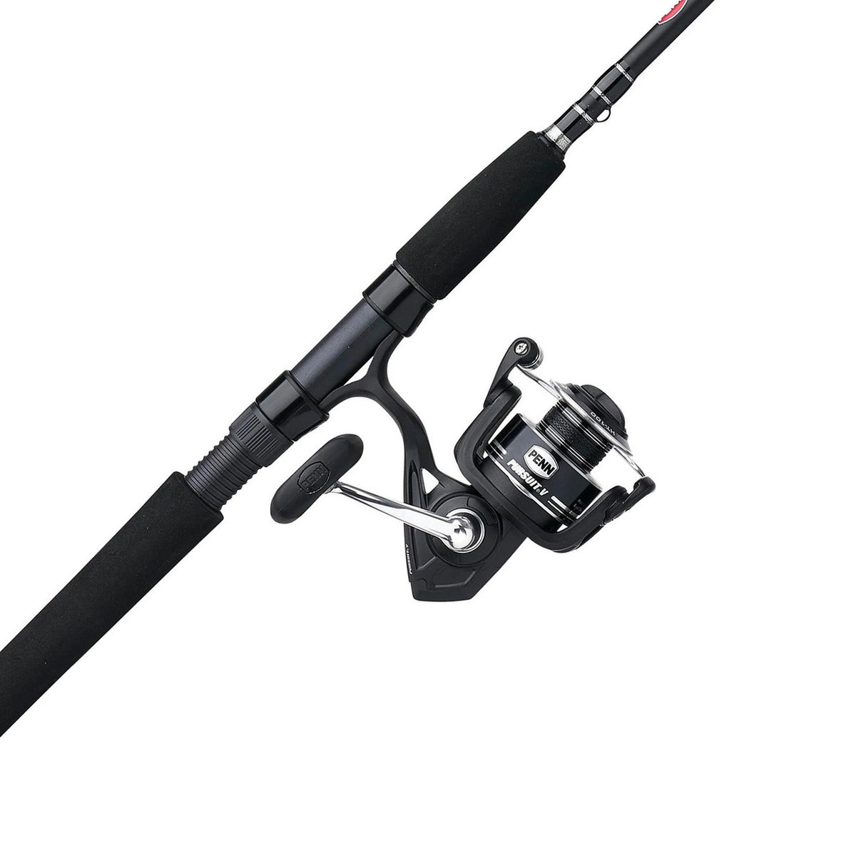 Right Angled Image of the Penn Pursuit V 1-Piece Spinning Rod and Reel Combo.