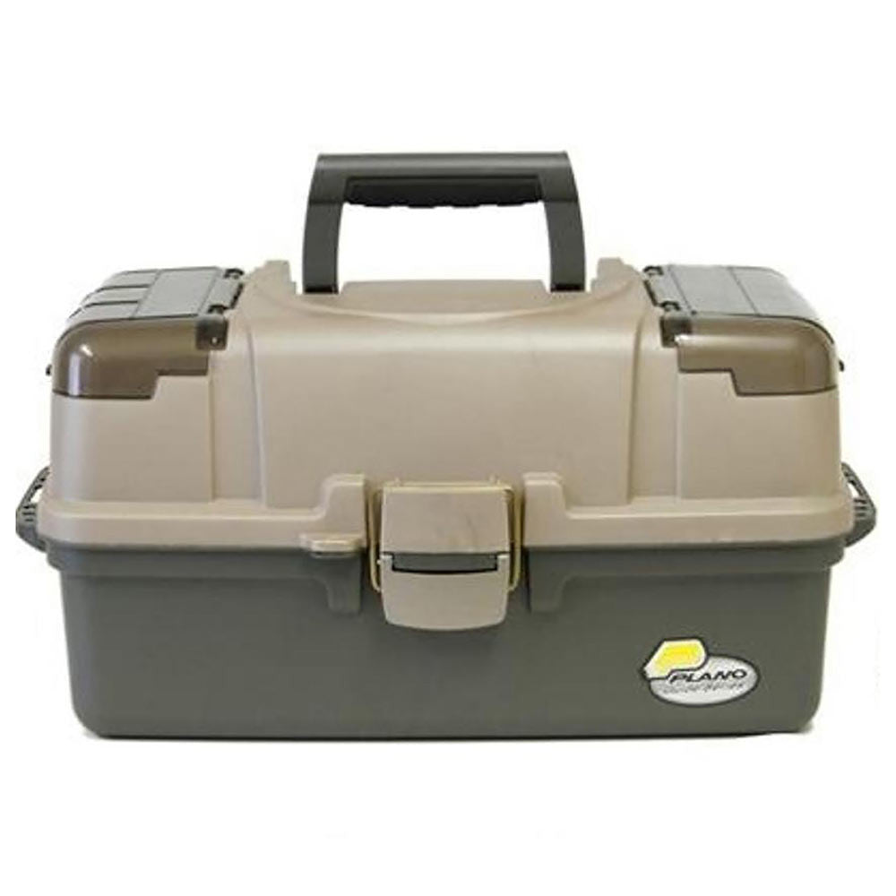 Plano Guide Series Three-Tray Tackle Box in Graphite/Sandstone
