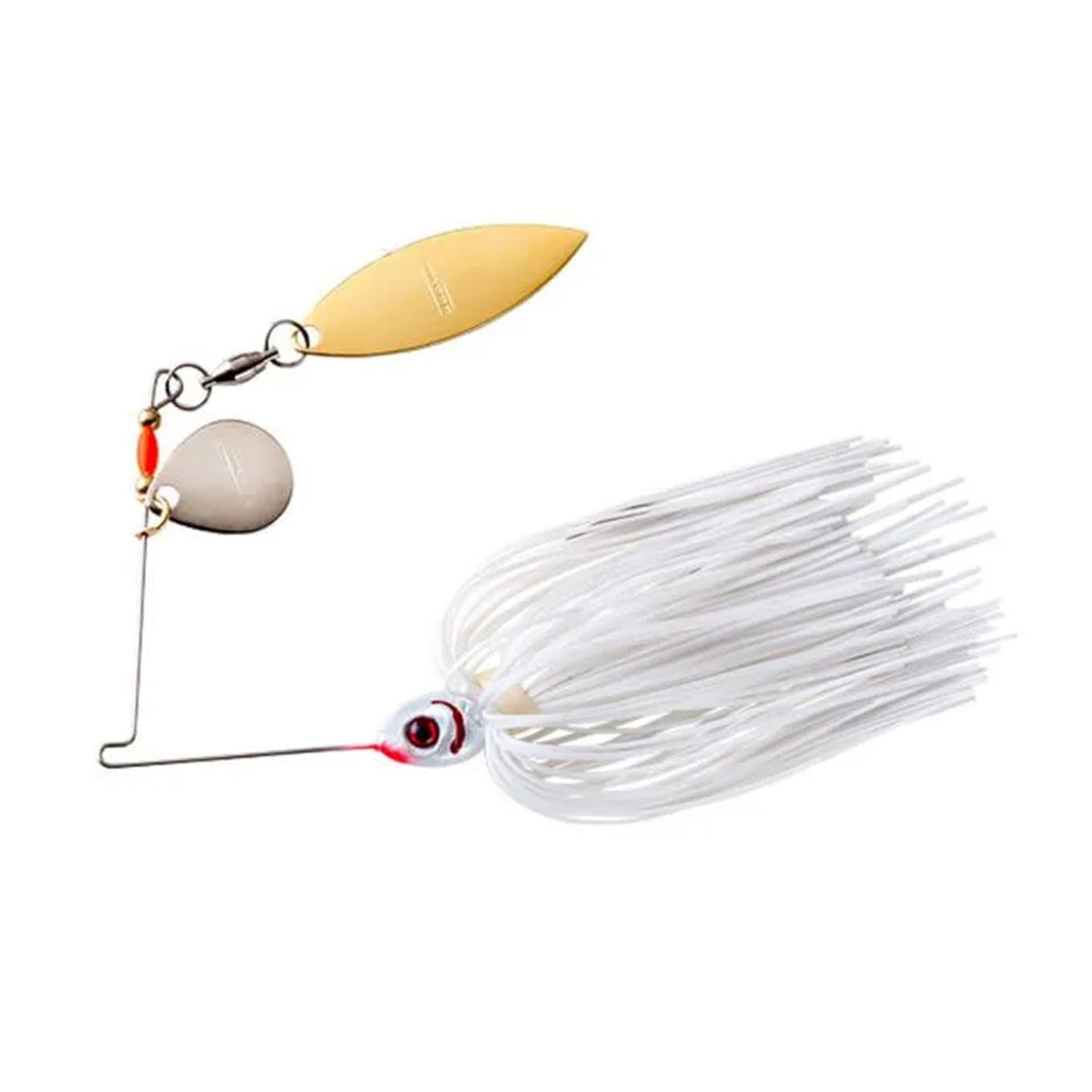 Booyah Tandem Blade Spinnerbait - Single Pack Image in Pearl White/Satin Silver Glimmer