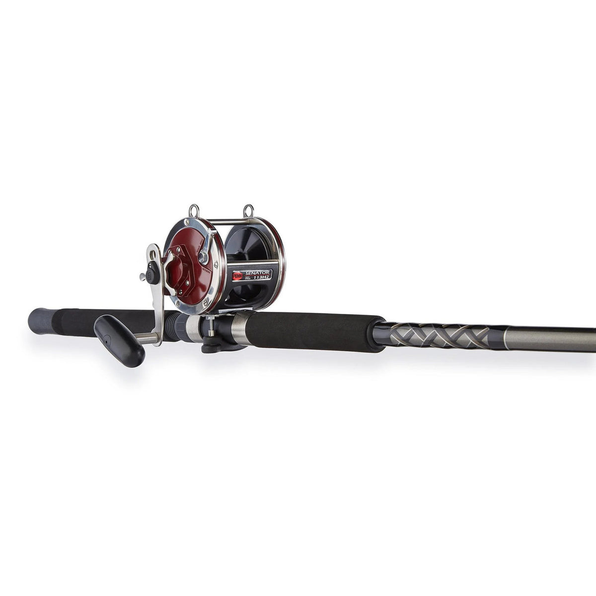 Side image of the Penn Senator Conventional Rod & Reel Combo.