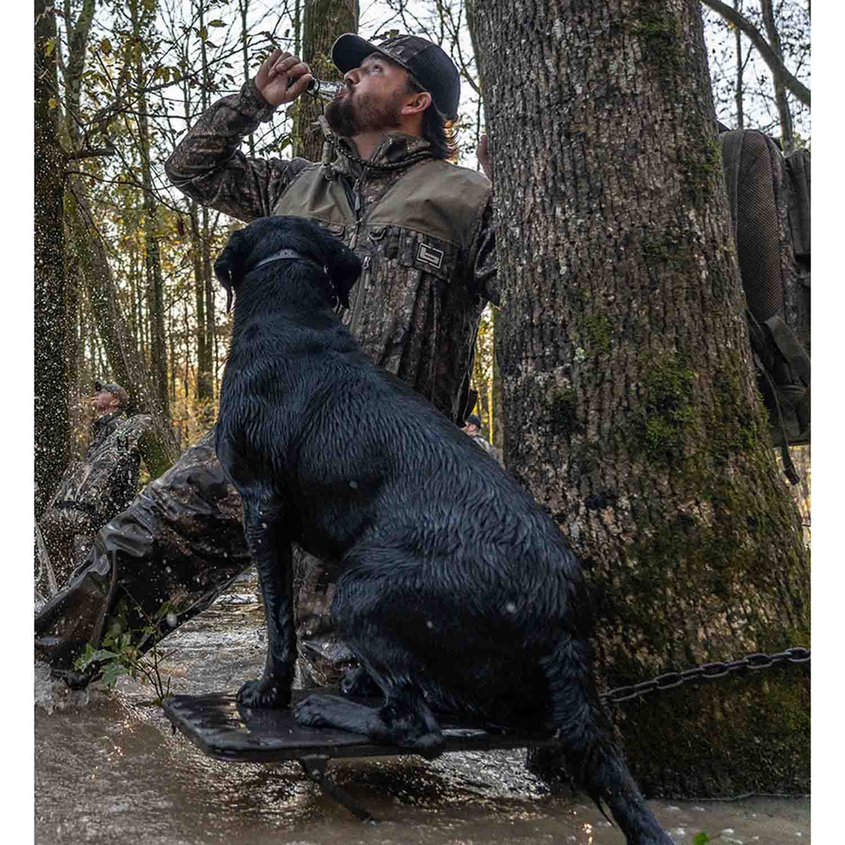 In-the-Field Image of the Avery Boomer Dog Stand.