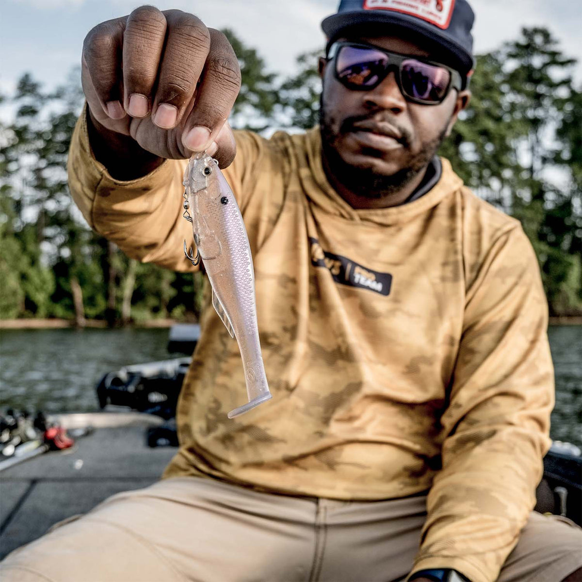 Strike King Final Copy Swimbait Lifestyle Image in Pearl