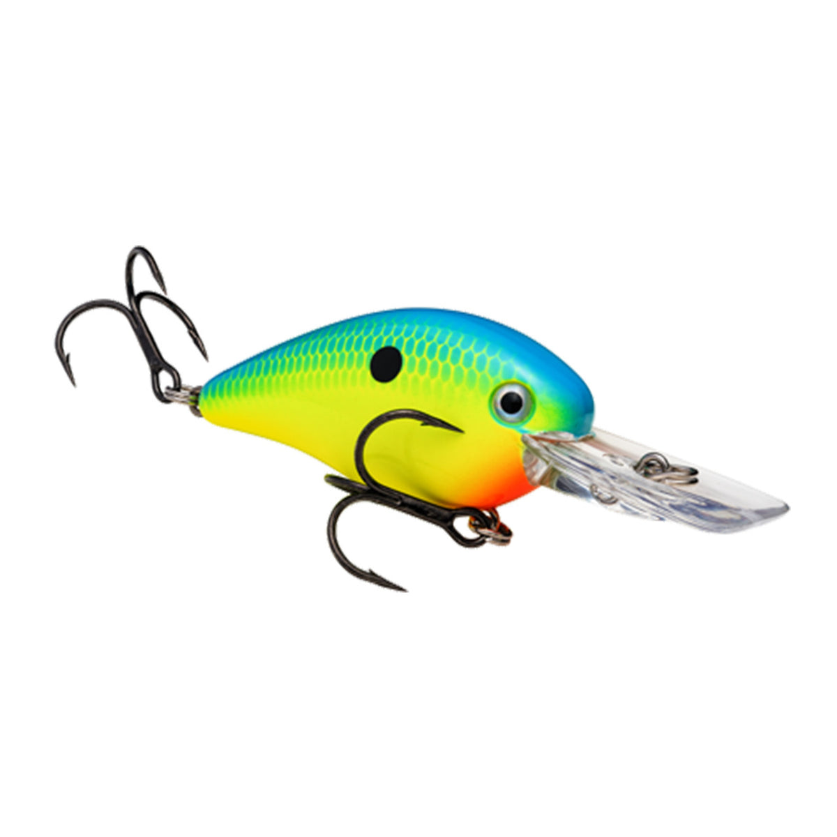 Strike King KVD 1.5 Deep Diver Squarebill Image in Powder Blue Black Chartreuse