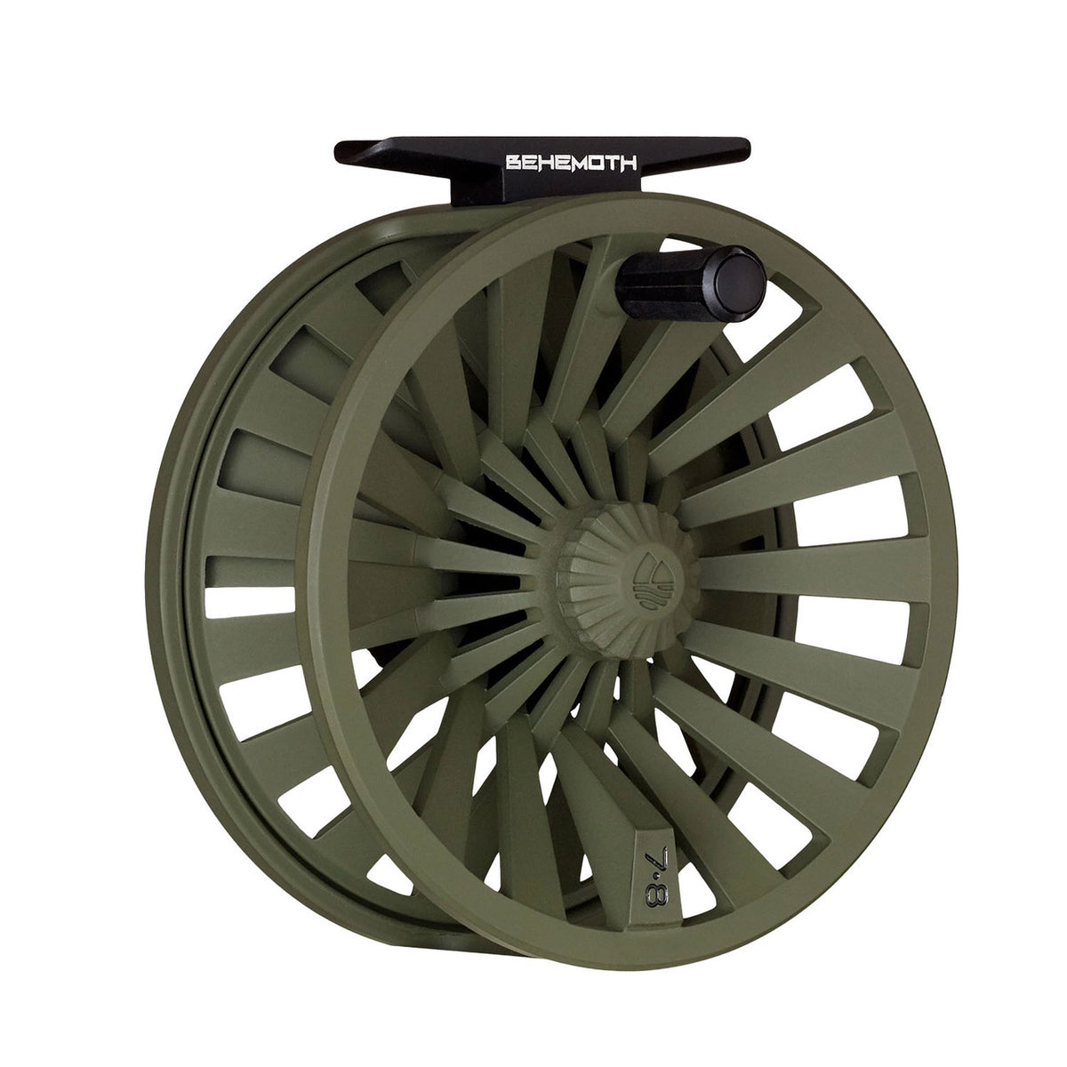 Back image of the Redington Behemoth Fly Reel in O.D Green