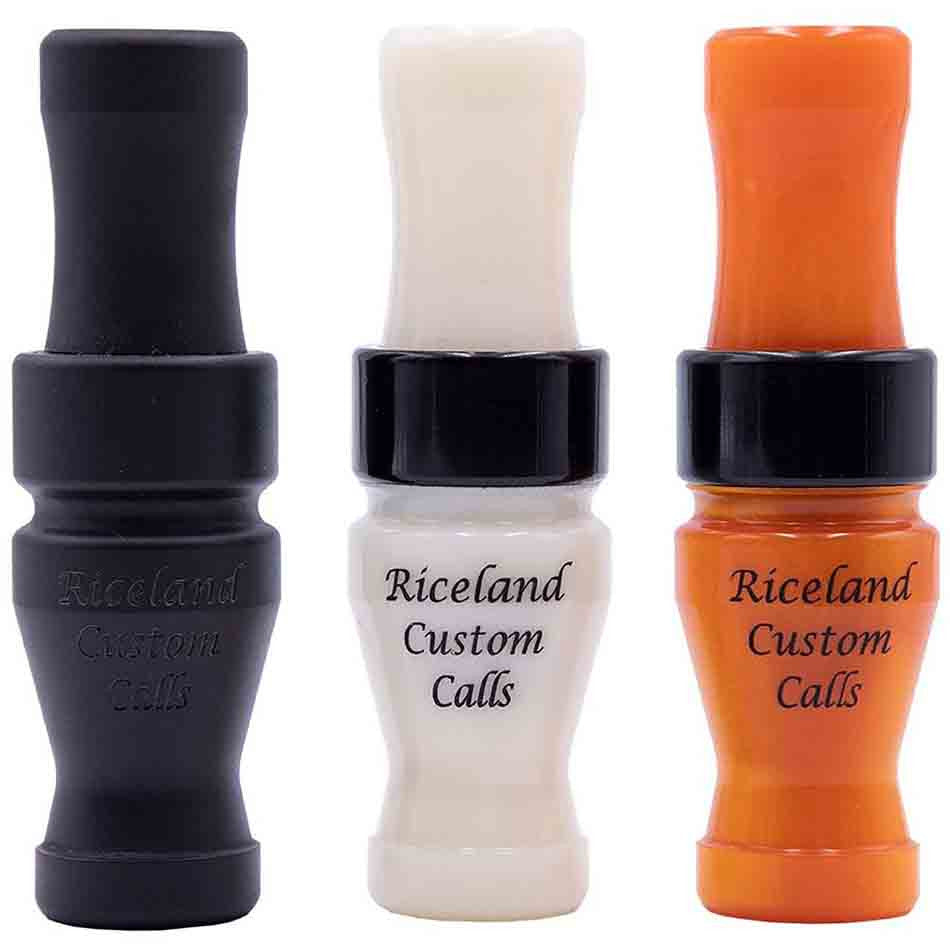 Riceland Custom Calls Custom Acrylic Speck Calls, 3/4" Guts Group Image Black Gold Pearl