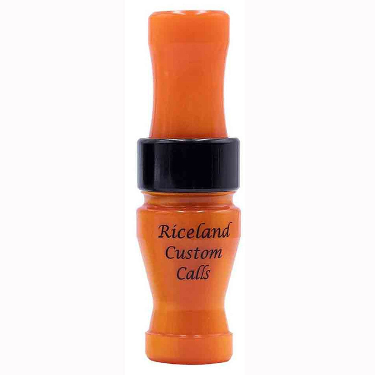 Riceland Custom Calls Custom Acrylic Speck Calls, 3/4" Guts Image in Orange Black Gold Pearl