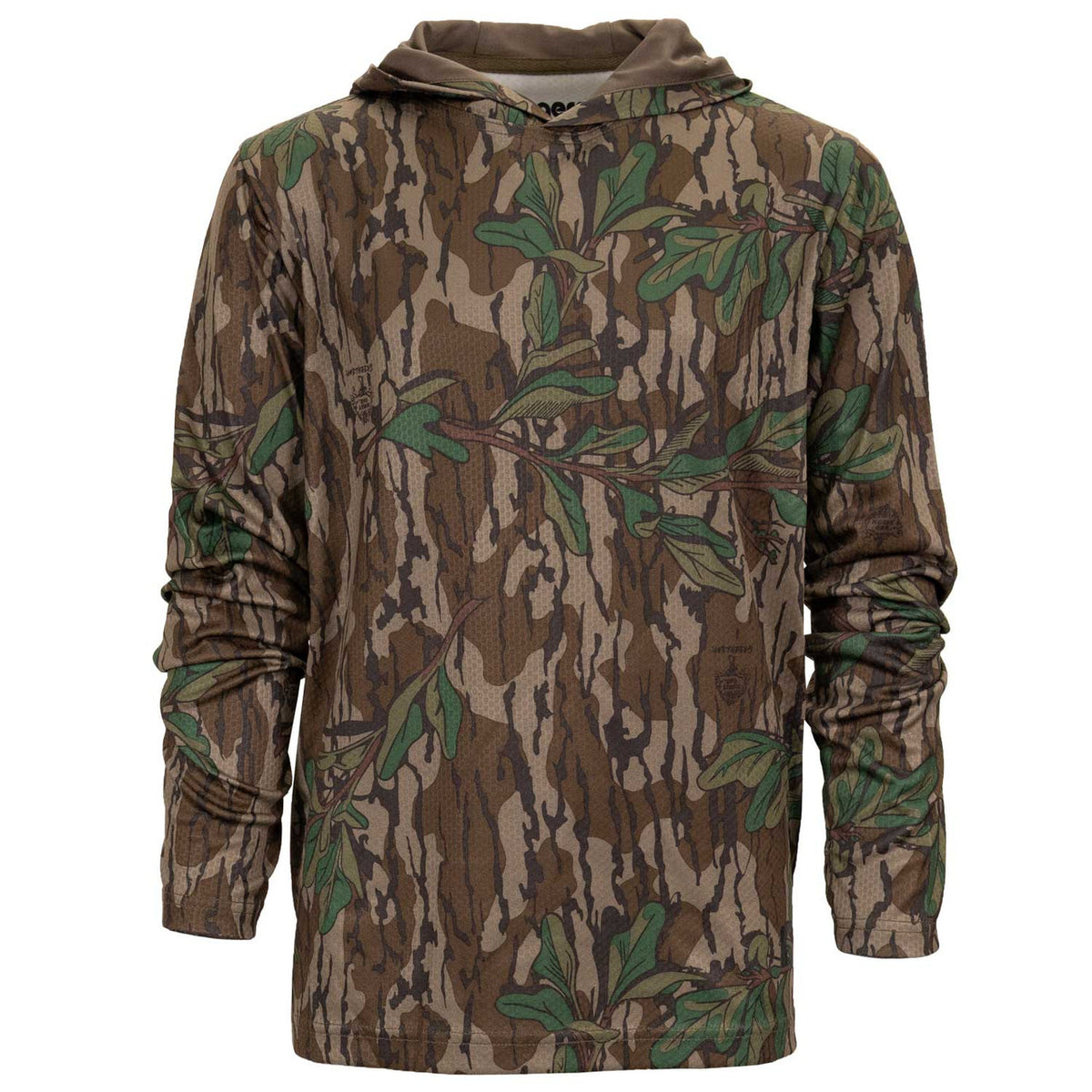 Image of the Rogers Youth Verge Hoodie + Bug Protection in Mossy Oak Greenleaf
