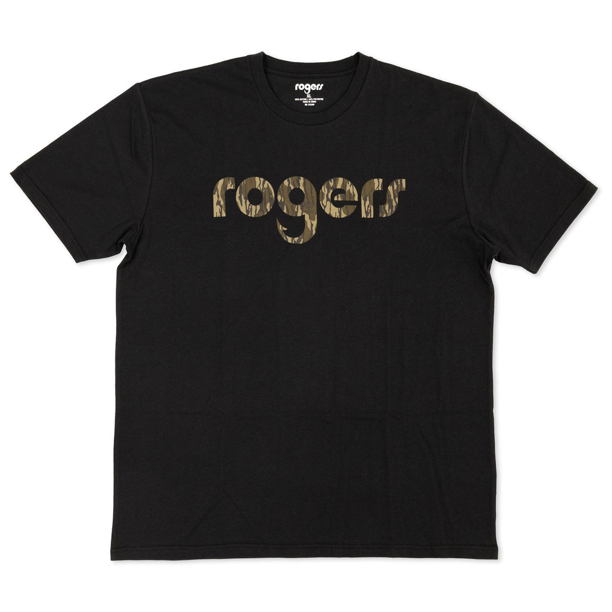 front image of Rogers Bottomland Logo T-Shirt black.