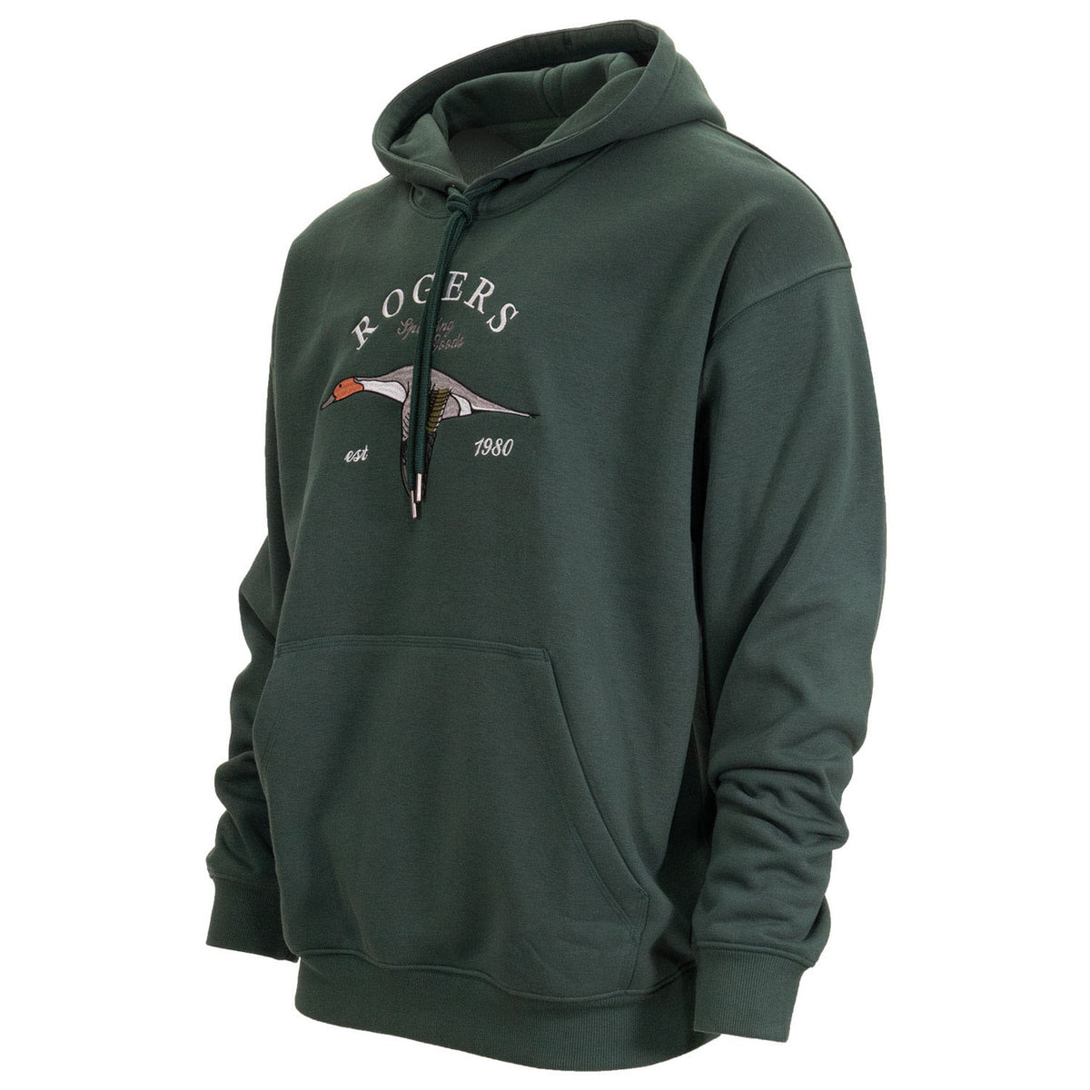 Tilted image of the Rogers Vintage Pintail Flight Hoodie.
