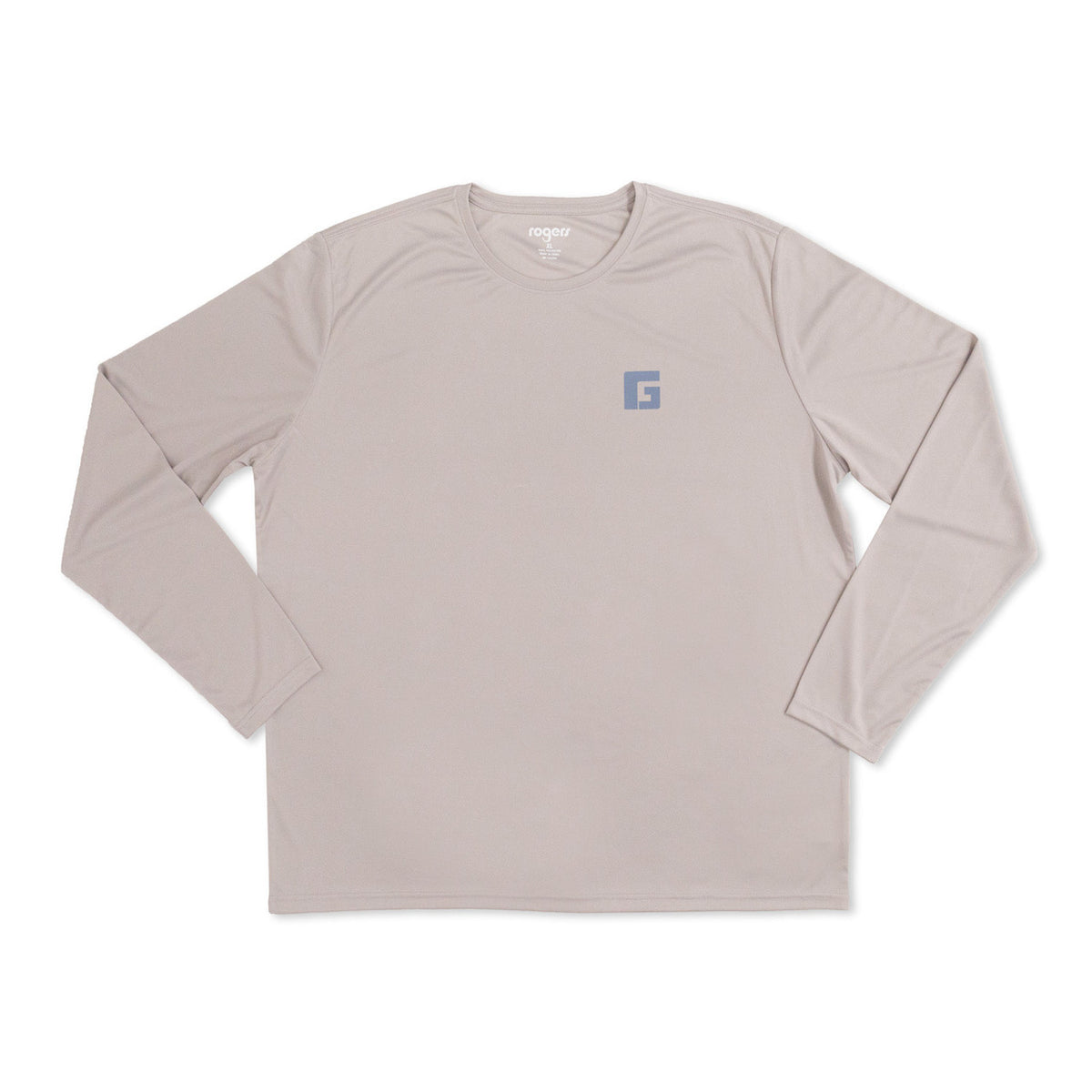Front folded Image of Rogers Watercolor Mallard Management Long Sleeve Tee.