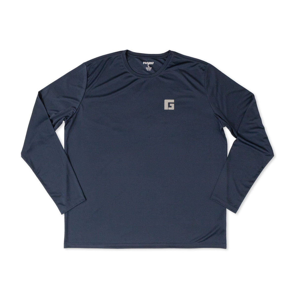 Front folded Image of Rogers Patriotic Pintail Moisture Management Long Sleeve Tee.