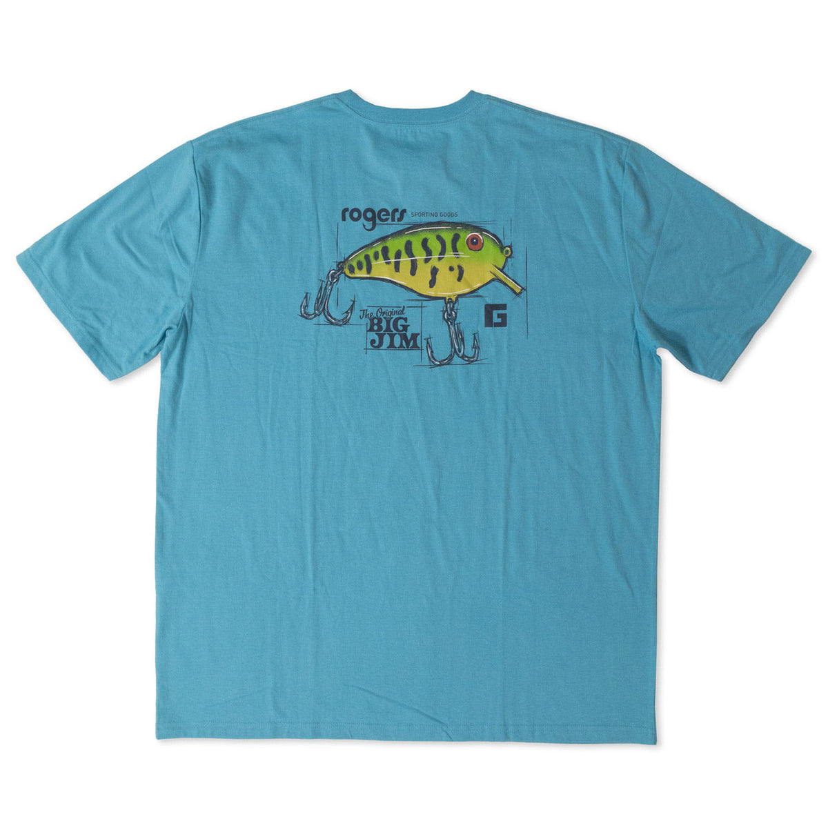 Image of the Rogers Sporting Goods Big Jim T-Shirt in Maui Blue